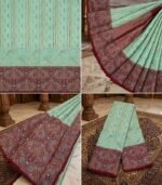 Wedding Pure Silk Saree (Ash) - Image 3