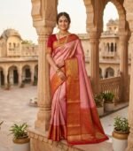 Wedding Pure Silk Saree (Blush )