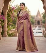 Wedding Pure Silk Saree (Boysenberry) - Image 2