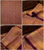 Wedding Pure Silk Saree (Boysenberry) - Image 3