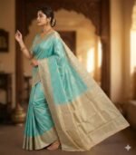 Wedding Pure Silk Saree (Cascade) - Image 2