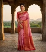 Wedding Pure Silk Saree (Deep Rose)