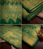 Wedding Pure Silk Saree (Forest Green) - Image 3