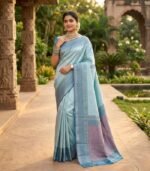 Wedding Pure Silk Saree (Jungle Mist)