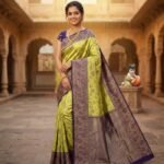 Wedding Pure Silk Saree (Khaki)