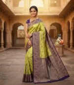 Wedding Pure Silk Saree (Khaki)