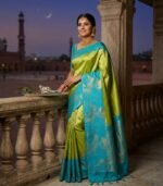 Wedding Pure Silk Saree (Lemon Ginger) - Image 2