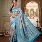 Wedding Pure Silk Saree (Light Grey)