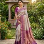 Wedding Pure Silk Saree (Light Taupe)