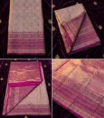 Wedding Pure Silk Saree (Light Taupe) - Image 3