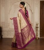 Wedding Pure Silk Saree (Mushroom) - Image 2