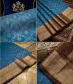 Wedding Pure Silk Saree (Pickled Bluewood) - Image 3