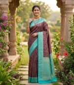 Wedding Pure Silk Saree (Rock)