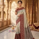 Wedding Pure Silk Saree (Sandrift)