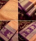 Wedding Pure Silk Saree (Terracotta) - Image 3