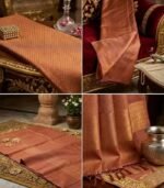 Wedding Pure Silk  Saree (Terracotta) - Image 3