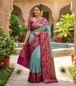 Wedding Pure Silk Saree (Anandha Blue - Purple)