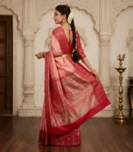 Wedding Pure Silk Saree (Blush Pink - Magenta Pink) - Image 2