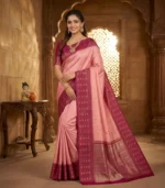 Wedding Pure Silk Saree (Blush Pink - Magenta Pink)