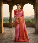 Wedding Pure Silk Saree (Blush Pink - Peach Pink)