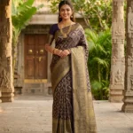 Wedding Pure Silk Saree (Deep Purple)