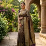 Wedding Pure Silk Saree (Deep Purple)