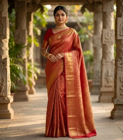 Wedding Pure Silk Saree (Maroon Red)