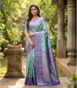 Wedding Pure Silk Saree (Ramar Blue - Violet)