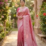 Wedding Pure Silk Saree (Turkish Rose- Pastel Pink)